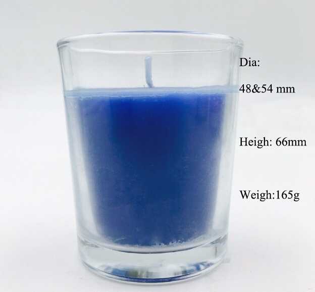 Luxury scented glass cup wax candle 