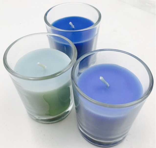 Luxury scented glass cup wax candle 