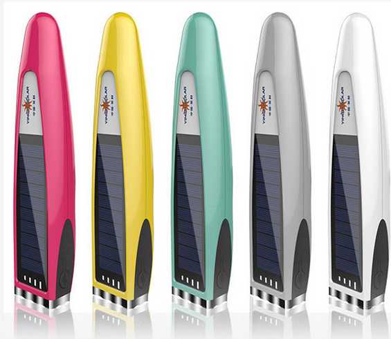 Rechargeable Solar Emergency Flashlight (Torch) with LED Lighting Lamp