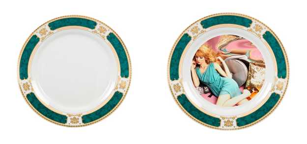 8 Rim Plate with Design Grenen Edge