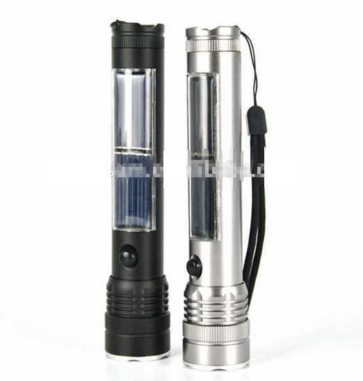 Solar LED Flashlight 3W 200 Lumens Rechargeable Torch High Power Flashlight Waterproof LED Torch 