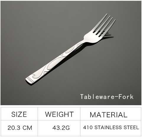 Stainless steel cutlery with exquisite handle