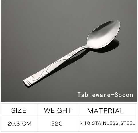 Stainless steel cutlery with exquisite handle