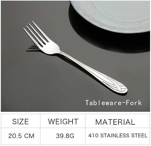Western Type Stainless Steel Cutlery With Pattern Handle