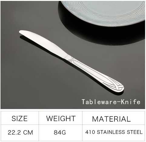 Western Type Stainless Steel Cutlery With Pattern Handle