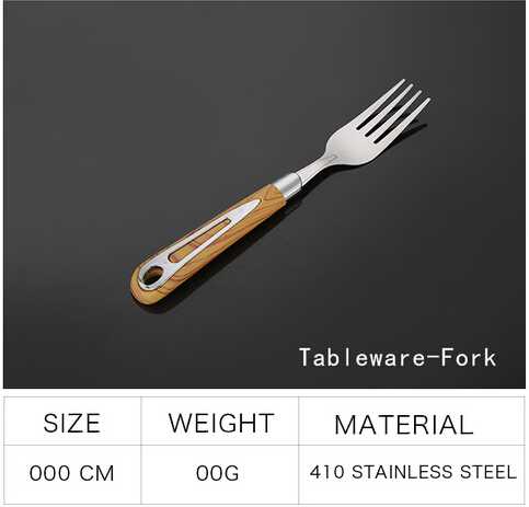 Eco-friendly mirror polish wood handle 4pce cutlery