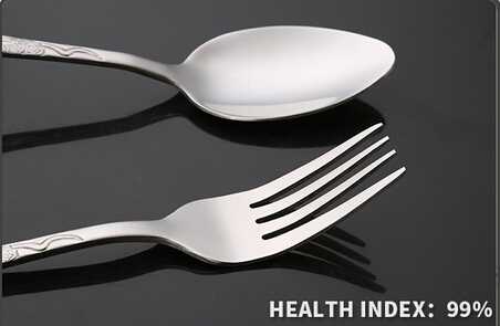 Fatware spoon and fork set with pattern handle