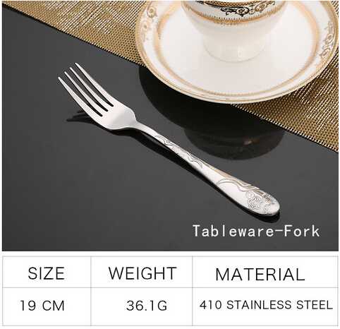 Fatware spoon and fork set with pattern handle