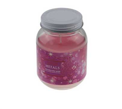 Burn long time glass jar candle with lid