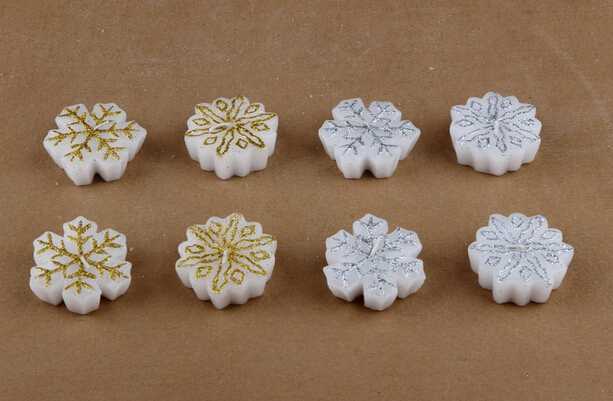 Snow Shaped Christmas Decoration Tealight Candle