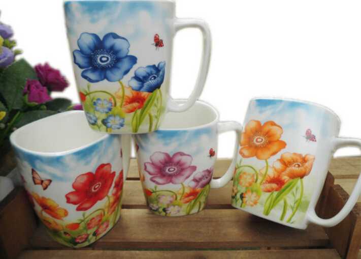 15 oz Quartet Shape High Quality Ceramic Mug