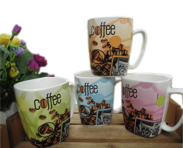 15 oz Quartet Shape High Quality Ceramic Mug