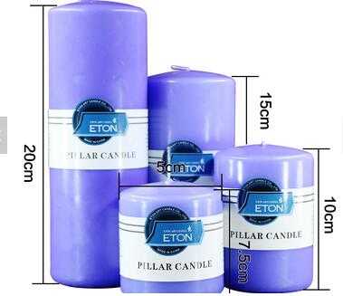 Smokeless Multi-Colored Pillar Candle Wholesale