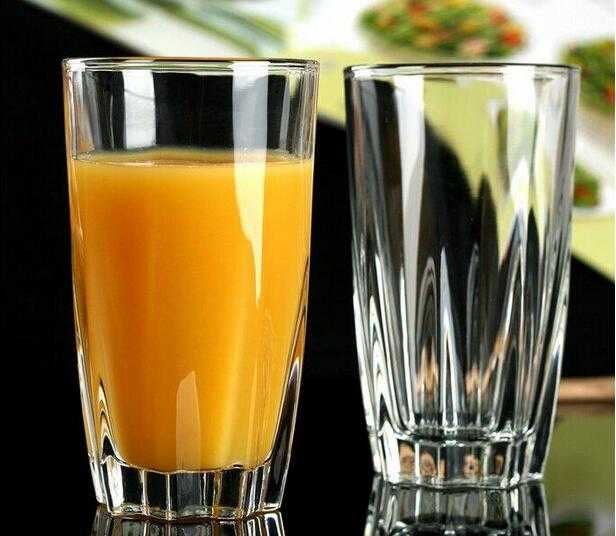 Simple Rectangular Single Wall Drinking Glass