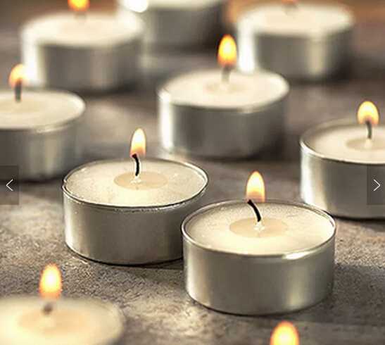 White Non-scented tealight candle wholesale 