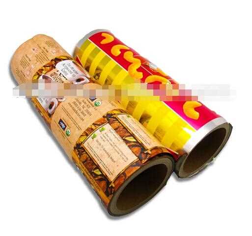 Snacks Plastic Packaging roll film / food safe nuts plastic film / Laminated food grade plastic film