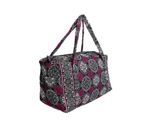 NEWEST DESIGN FLORAL PRINT QUILTED COTTON WEEKEND TRAVEL BAG