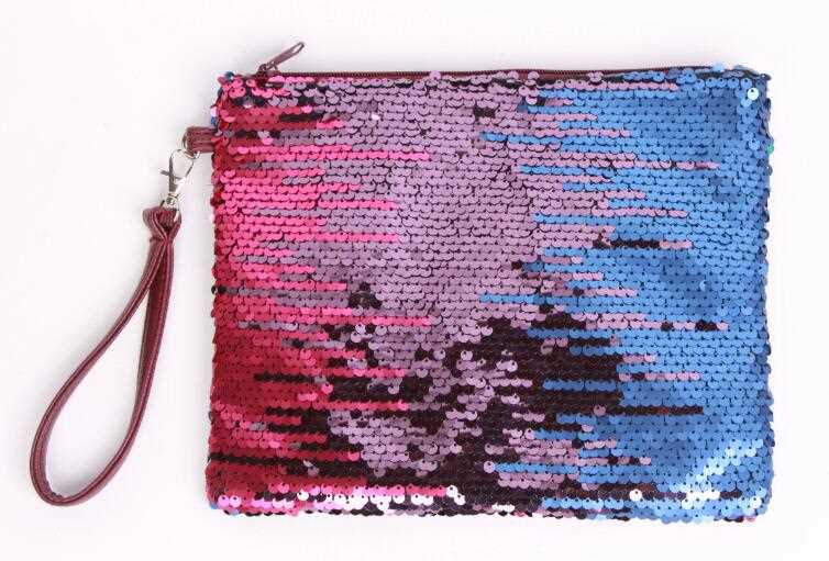 HIGH QUALITY SEQUIN EMBROIDERY COSMETIC BAG