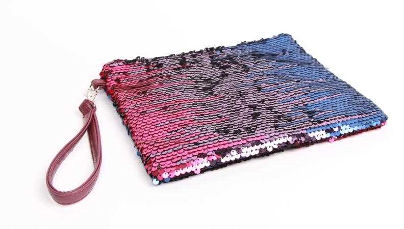 HIGH QUALITY SEQUIN EMBROIDERY COSMETIC BAG