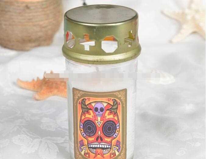 100% Cotton Wick Glass Jar Candle For Cemetery