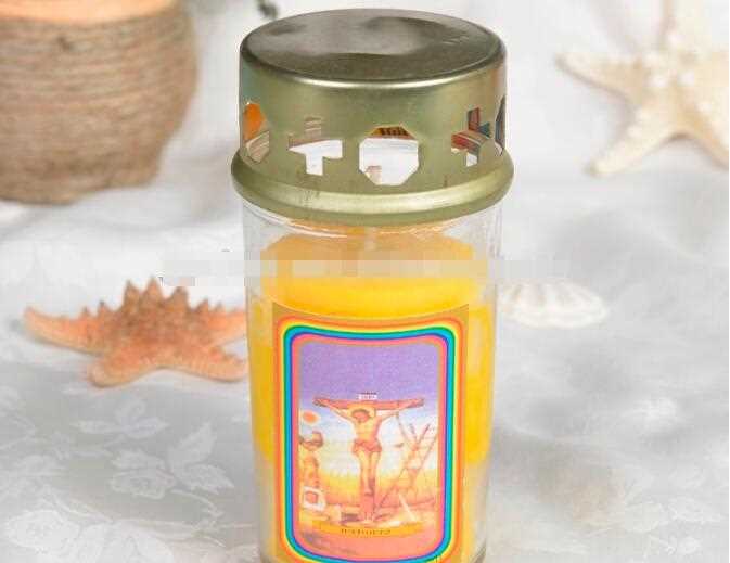 100% Cotton Wick Glass Jar Candle For Cemetery