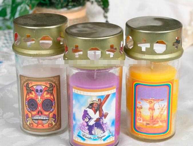 100% Cotton Wick Glass Jar Candle For Cemetery