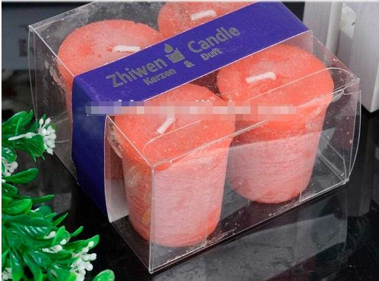 Fancy Votive Candles In PVC Box