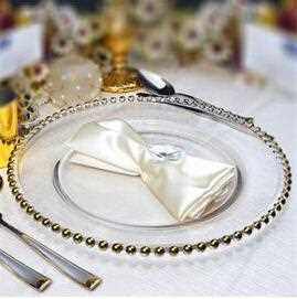 Custom gold rimmed crystal goblet red wine glass