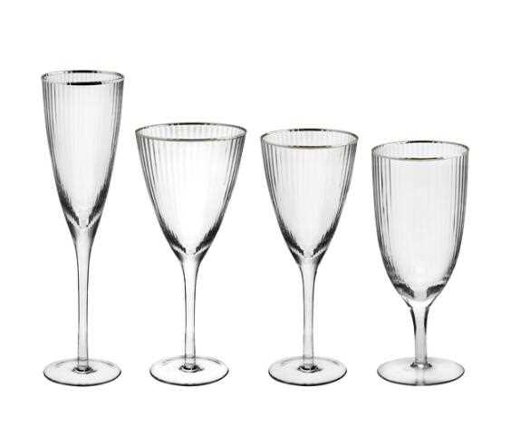 Gold rimmed custom personalized wine glass