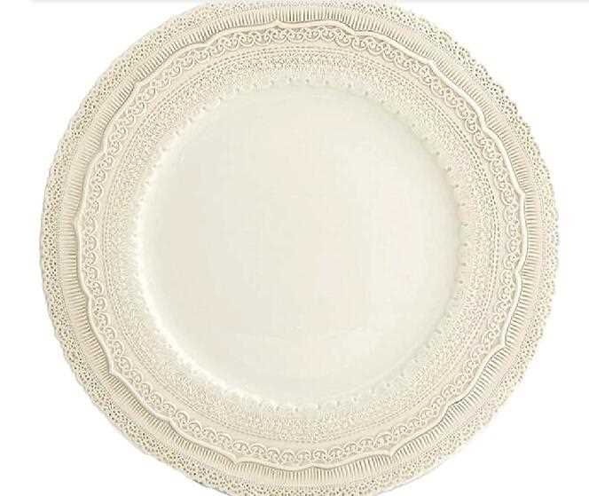 New desigh ceramic embossed charger plates