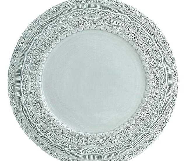 New desigh ceramic embossed charger plates