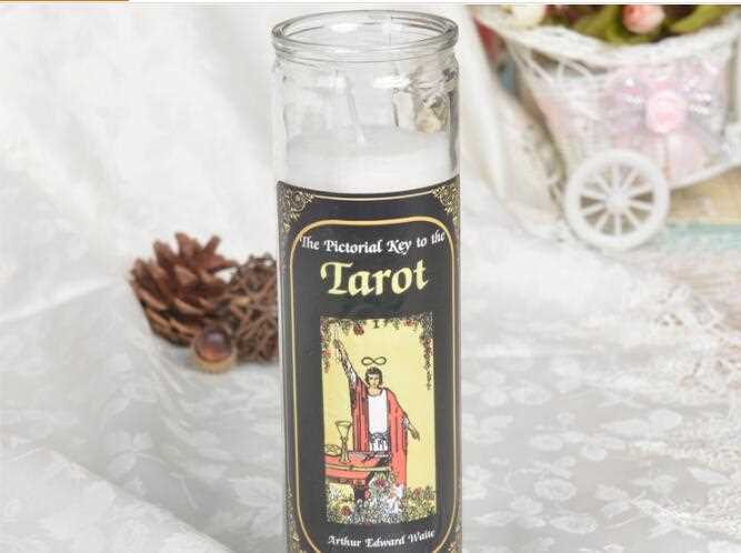 8 Inch Glass Religious Candle With Different Colors