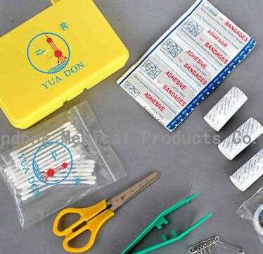 travel or car First aid box yellow color