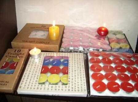 Highly scented tealight candles