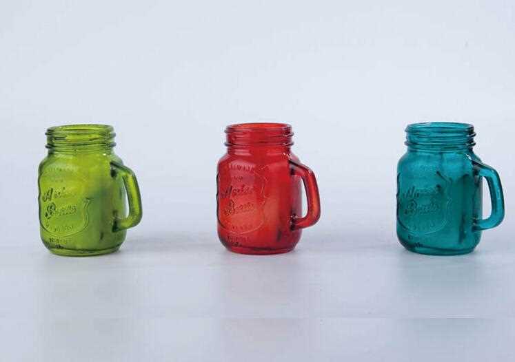 Fragrant beer cup shape color glass jar oil candle