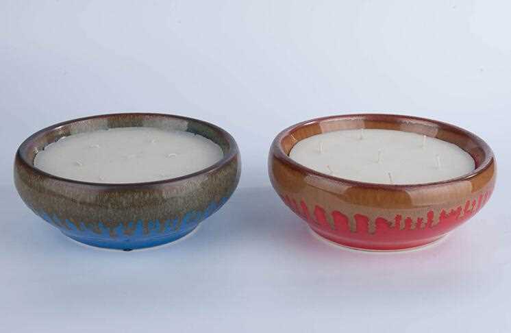 bowl-shaped ceramic jar citronella candle wholesale