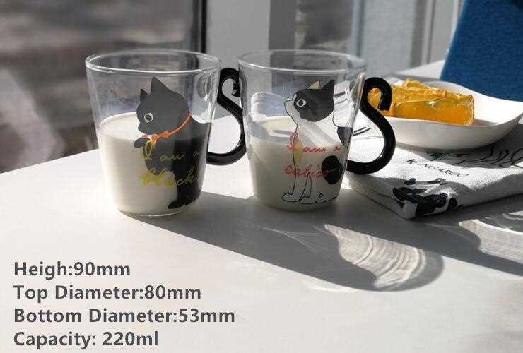 Factory Cheap Cat Water Glass Cup Wholesale