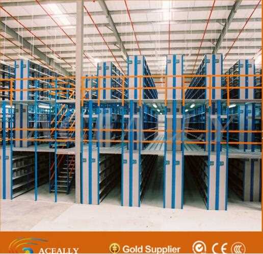steel stacking shelves mezzanine floor