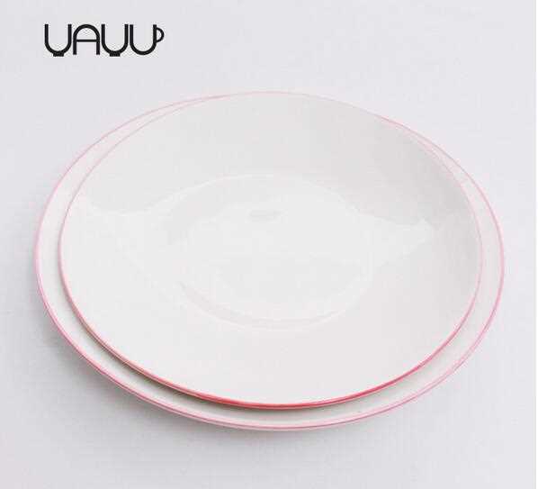 High temperature plate with color edge wholesale