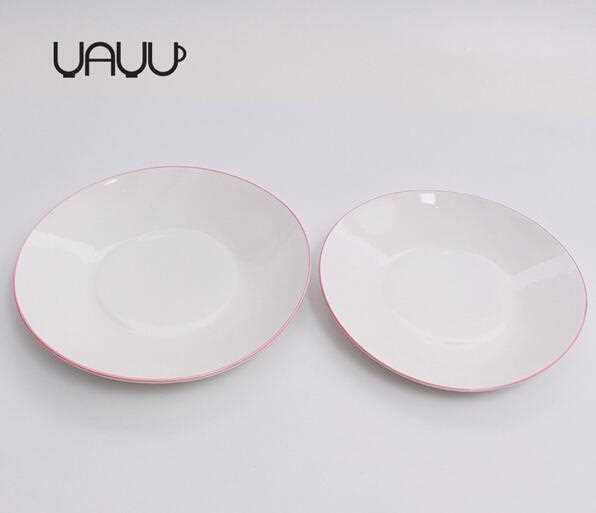 High temperature plate with color edge wholesale