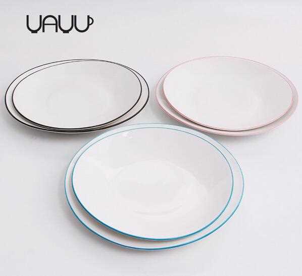High temperature plate with color edge wholesale