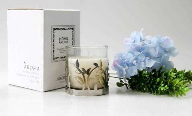 Home Decoration Clear Glass Cup Candle