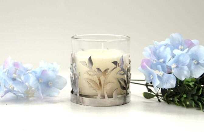 Home Decoration Clear Glass Cup Candle