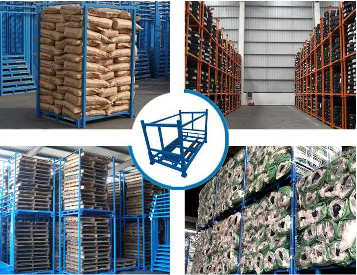 Factory heavy duty metal folding stacking tire racks