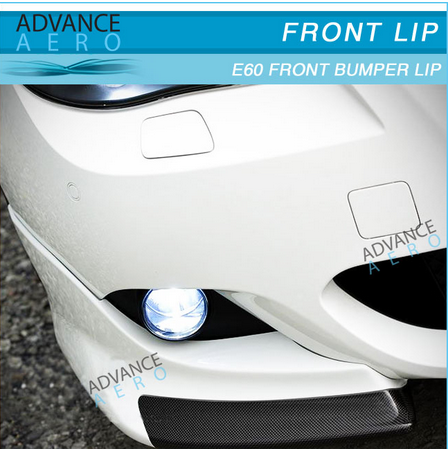 FOR 04 05 06 07 08 09 BMW E60 5 SERIES MTEC PU / CARBON FRONT BUMPER LIP SPOILER BODY KIT
