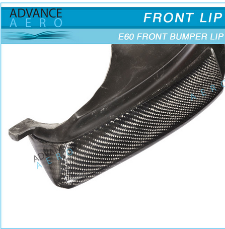 FOR 04 05 06 07 08 09 BMW E60 5 SERIES MTEC PU / CARBON FRONT BUMPER LIP SPOILER BODY KIT