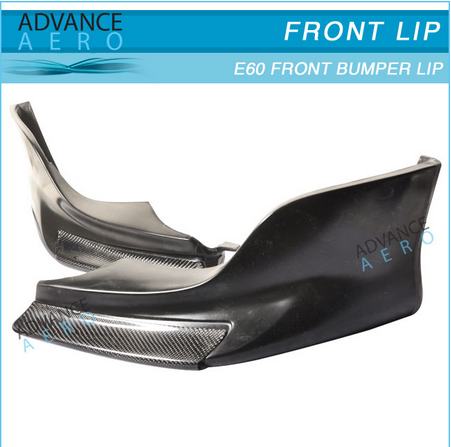 FOR 04 05 06 07 08 09 BMW E60 5 SERIES MTEC PU / CARBON FRONT BUMPER LIP SPOILER BODY KIT
