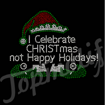 BELIEVE Christmas Deer Rhinestone Transfer For Garment Trimming