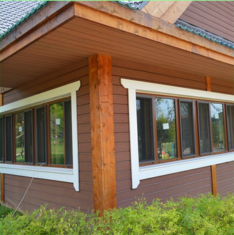 Wood-plastic slatted decking