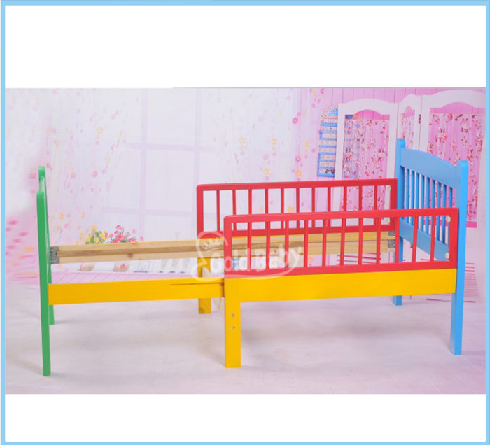 Fixed-sided multi-purposes toddler bed-convertible youth bed-extensible